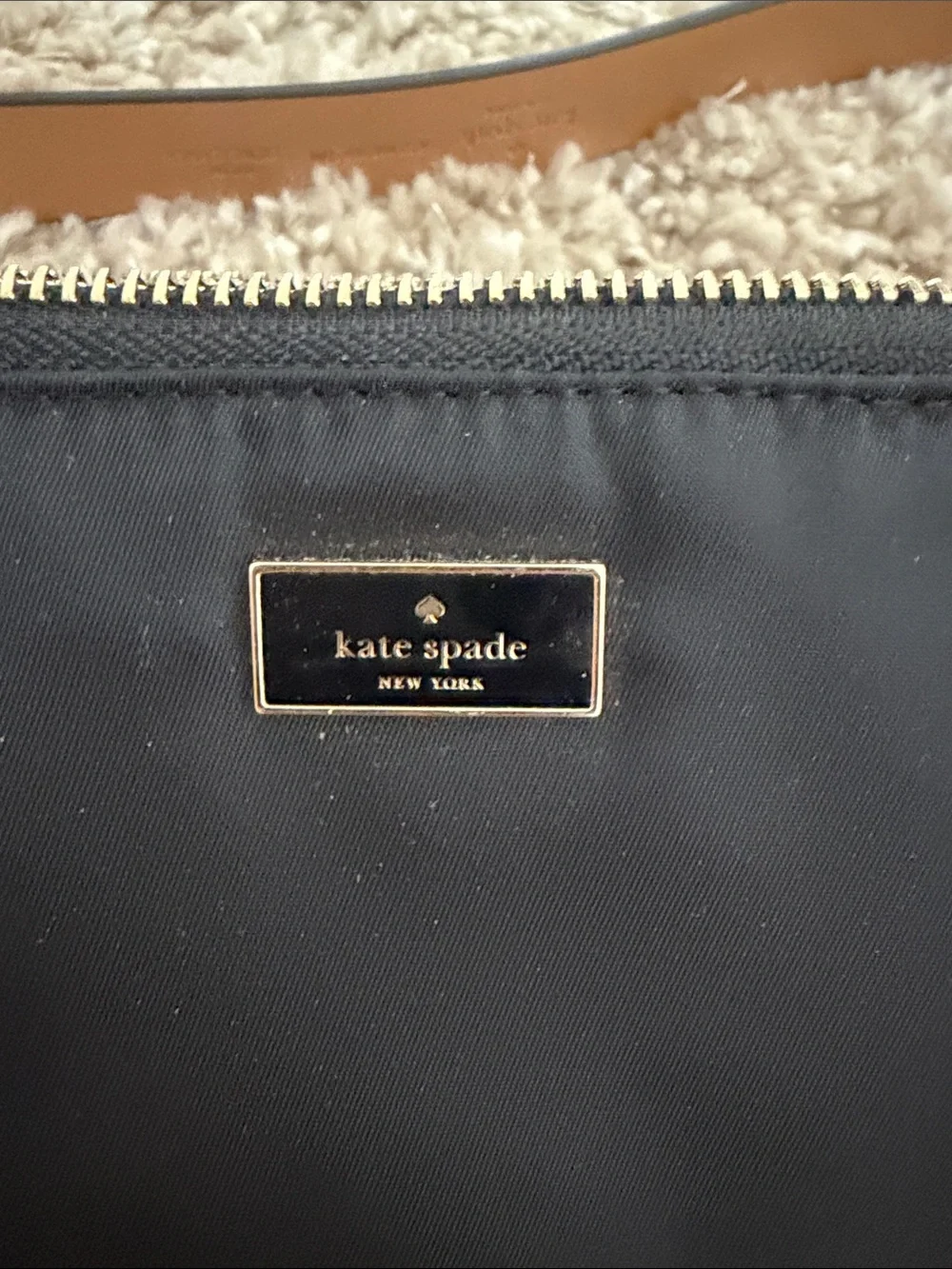 kate spade Black Nylon Mini Belt Bag with Gold Hardware